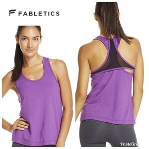 Fabletics tank with mesh. NWOT